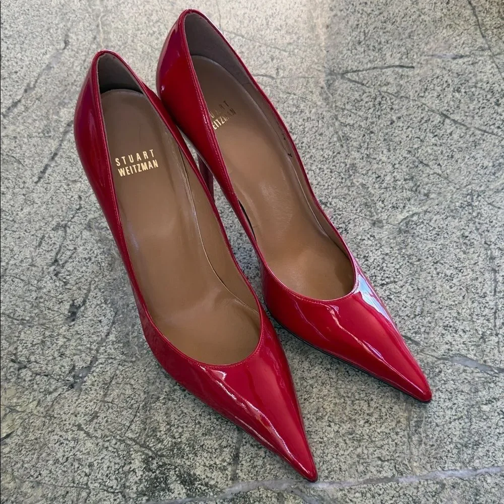 Stuart Weitzman Glossy Red Heels